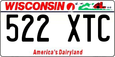 WI license plate 522XTC