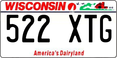 WI license plate 522XTG