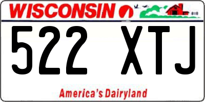 WI license plate 522XTJ