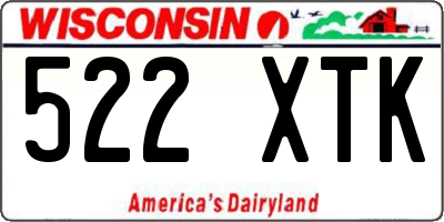 WI license plate 522XTK