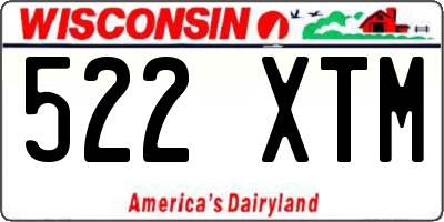 WI license plate 522XTM