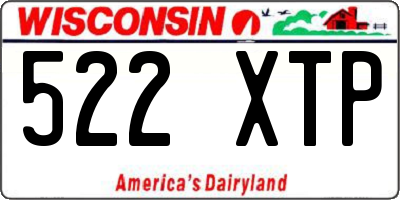 WI license plate 522XTP