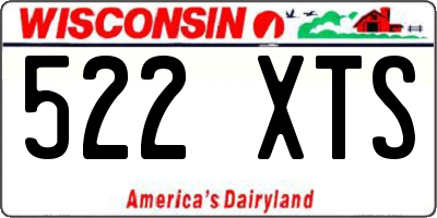 WI license plate 522XTS