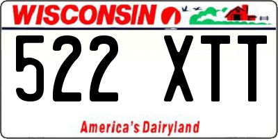 WI license plate 522XTT