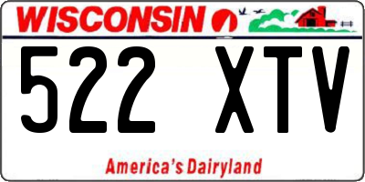 WI license plate 522XTV