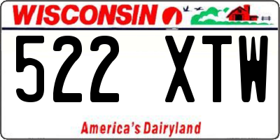 WI license plate 522XTW