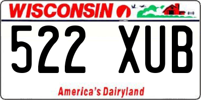 WI license plate 522XUB