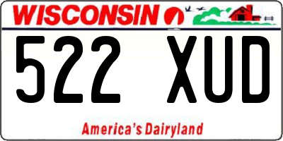 WI license plate 522XUD