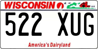 WI license plate 522XUG