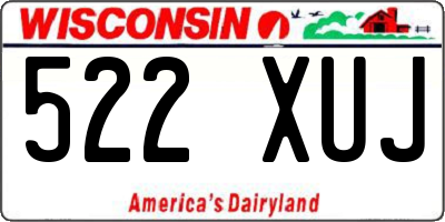 WI license plate 522XUJ