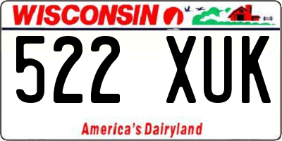 WI license plate 522XUK