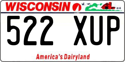 WI license plate 522XUP