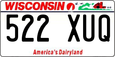 WI license plate 522XUQ