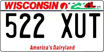 WI license plate 522XUT