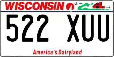 WI license plate 522XUU
