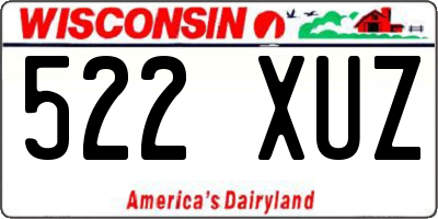 WI license plate 522XUZ