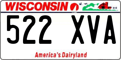 WI license plate 522XVA