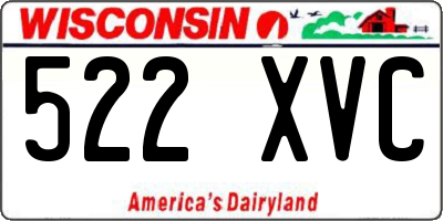 WI license plate 522XVC