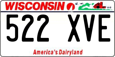 WI license plate 522XVE