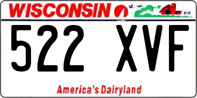 WI license plate 522XVF