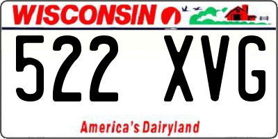 WI license plate 522XVG
