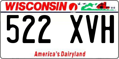 WI license plate 522XVH