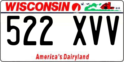 WI license plate 522XVV