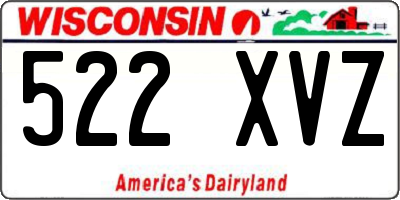 WI license plate 522XVZ