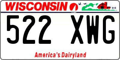 WI license plate 522XWG