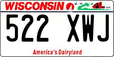 WI license plate 522XWJ