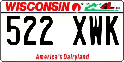 WI license plate 522XWK