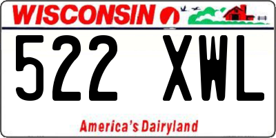 WI license plate 522XWL
