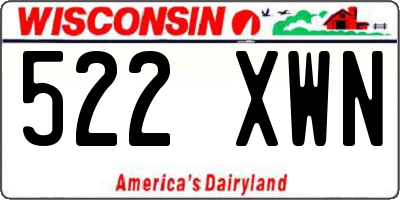 WI license plate 522XWN