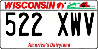 WI license plate 522XWV
