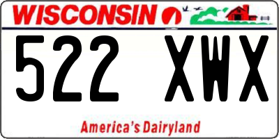 WI license plate 522XWX