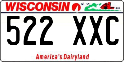 WI license plate 522XXC
