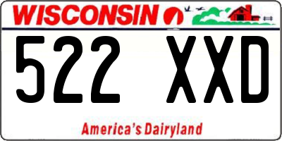 WI license plate 522XXD