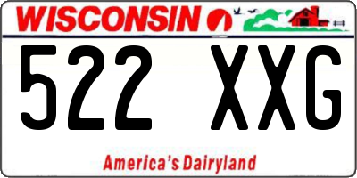 WI license plate 522XXG