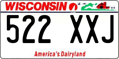 WI license plate 522XXJ