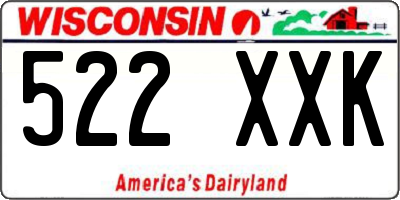 WI license plate 522XXK