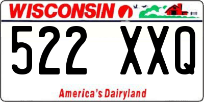 WI license plate 522XXQ