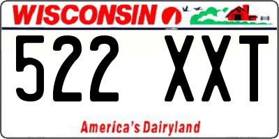 WI license plate 522XXT