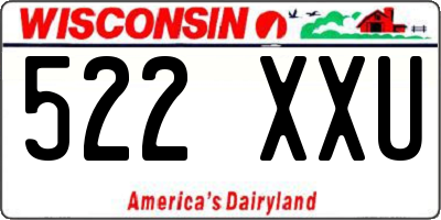 WI license plate 522XXU