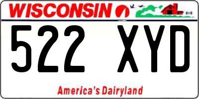 WI license plate 522XYD