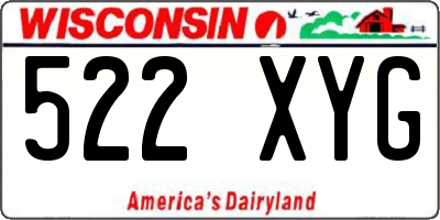WI license plate 522XYG