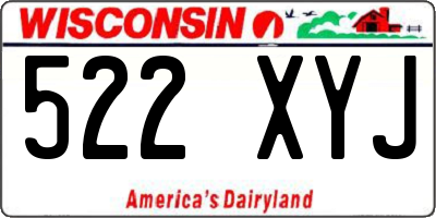 WI license plate 522XYJ