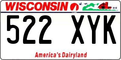 WI license plate 522XYK