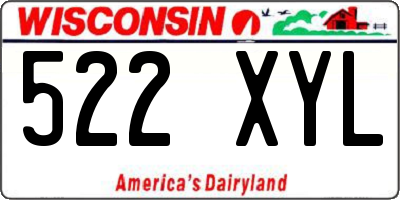 WI license plate 522XYL