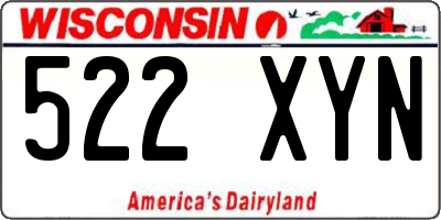 WI license plate 522XYN