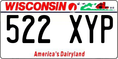 WI license plate 522XYP